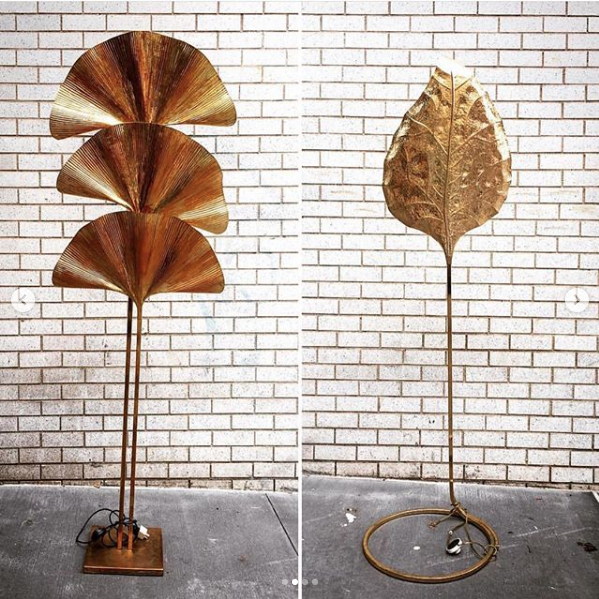 Two Tommaso Barbi Carlo Giorgi Italian design floor lamps from the 1970's 