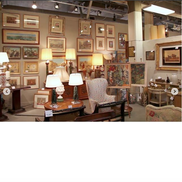 Heather Karlie Vieira's booth at the Antique and Design Center at High Point Furniture market